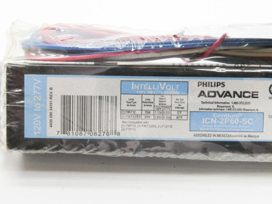 ADVANCE ICN-2P60-SC 120/277V 1.17A NSNP