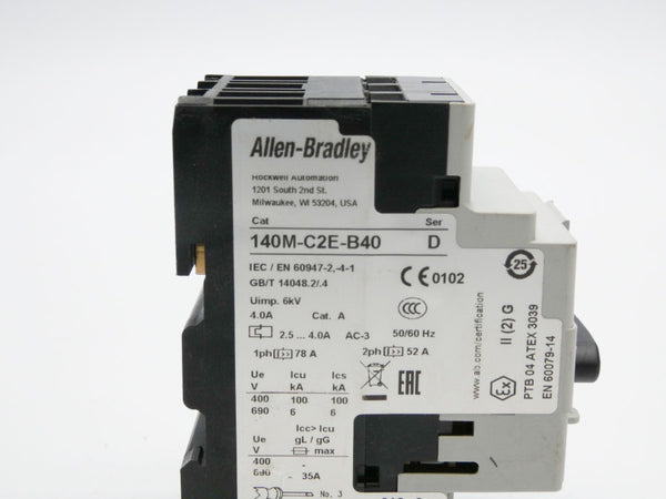 INDUSTRIAL SPARE PART 140M-C2E-B40 SER. D 690V 2.5-4.0A UNMP