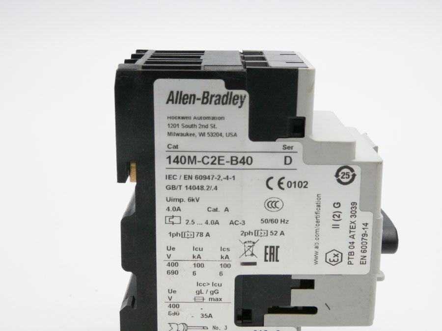ALLEN BRADLEY 140M-C2E-B40 SER. D 690V 2.5-4.0A UNMP