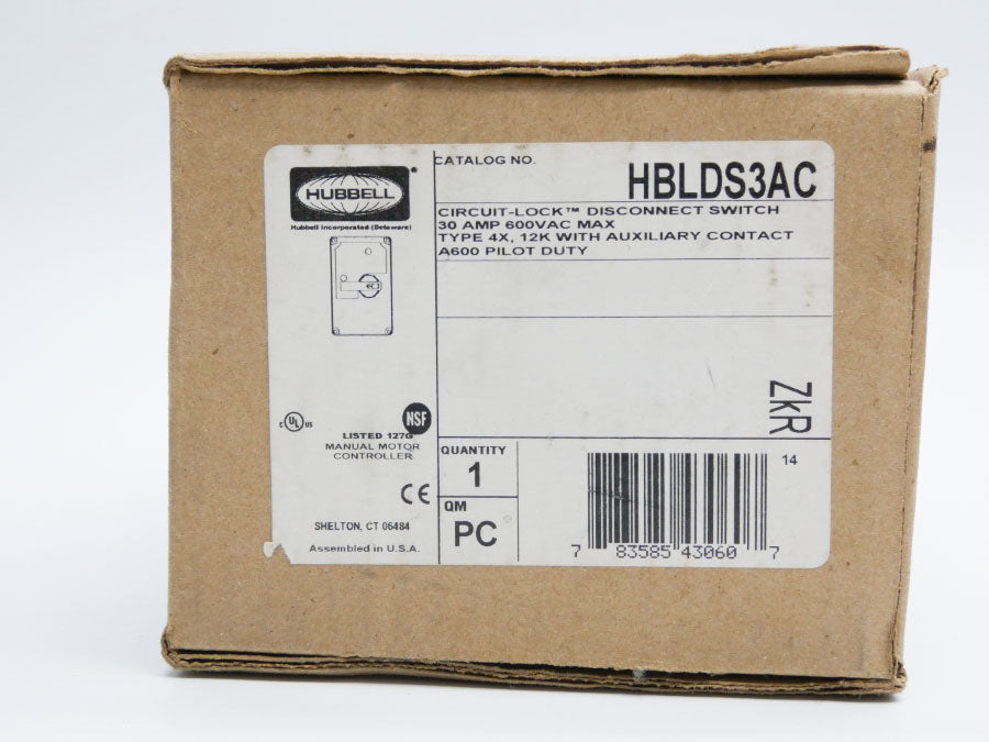 HUBBELL HBLDS3AC 600VAC 30A NSMP