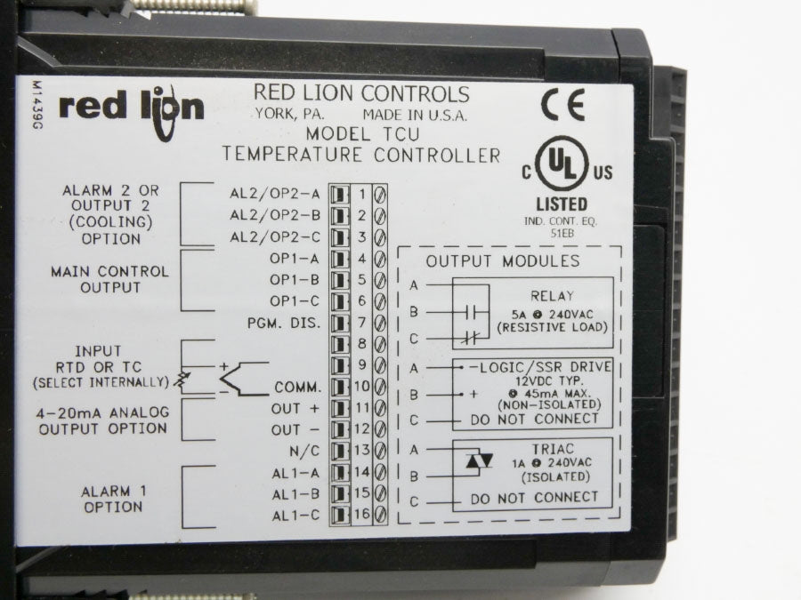 RED LION CONTROLS TCU01001 240VAC 5A NSNP