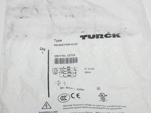 TURCK NI8-M18-VN4X-H1141 15719 10-65VDC NSMP