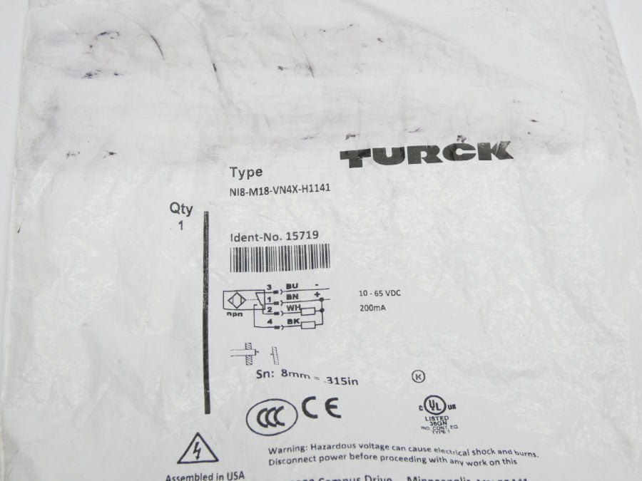 TURCK NI8-M18-VN4X-H1141 15719 10-65VDC NSMP
