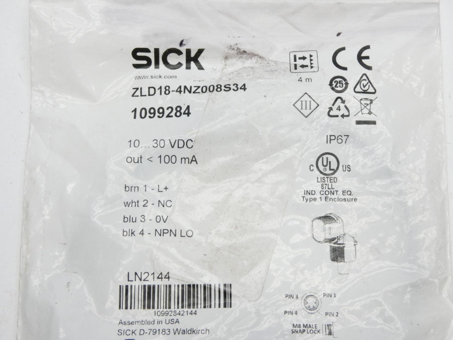 SICK ZLD18-4NZ008S34 1099284 10-30VDC NSMP