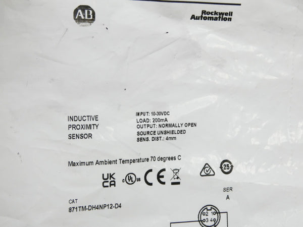 INDUSTRIAL SPARE PART 871TM-DH4NP12-D4 SER. A 10-30VDC NSMP