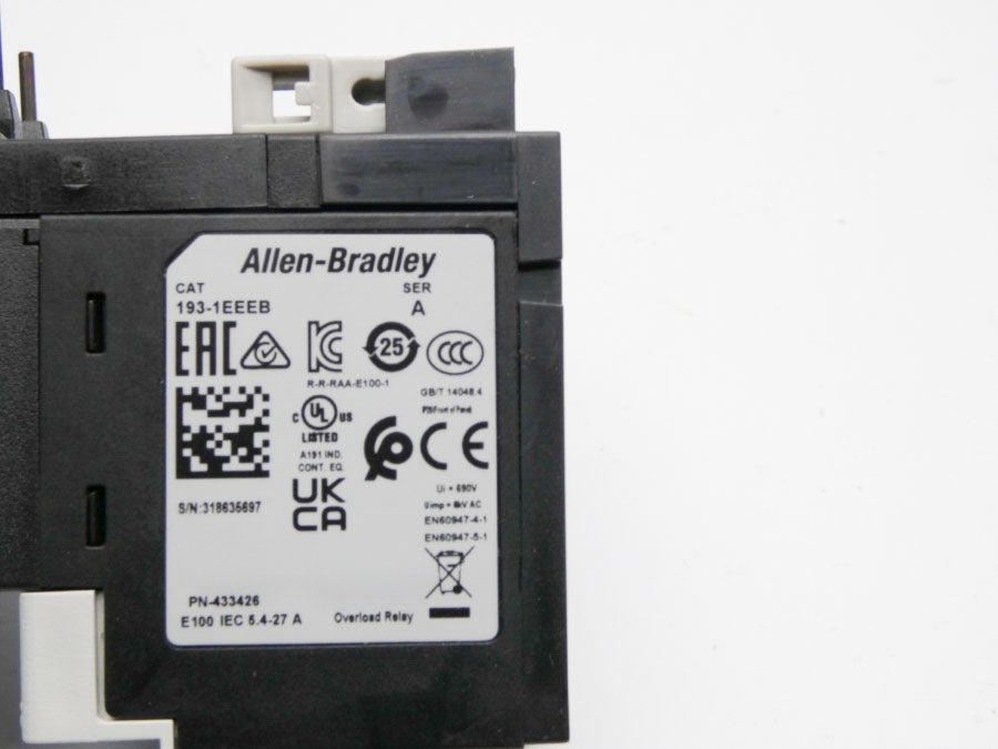 ALLEN BRADLEY 193-1EEEB SER. A 690V 5.4-27A (BR/WH) NSMP