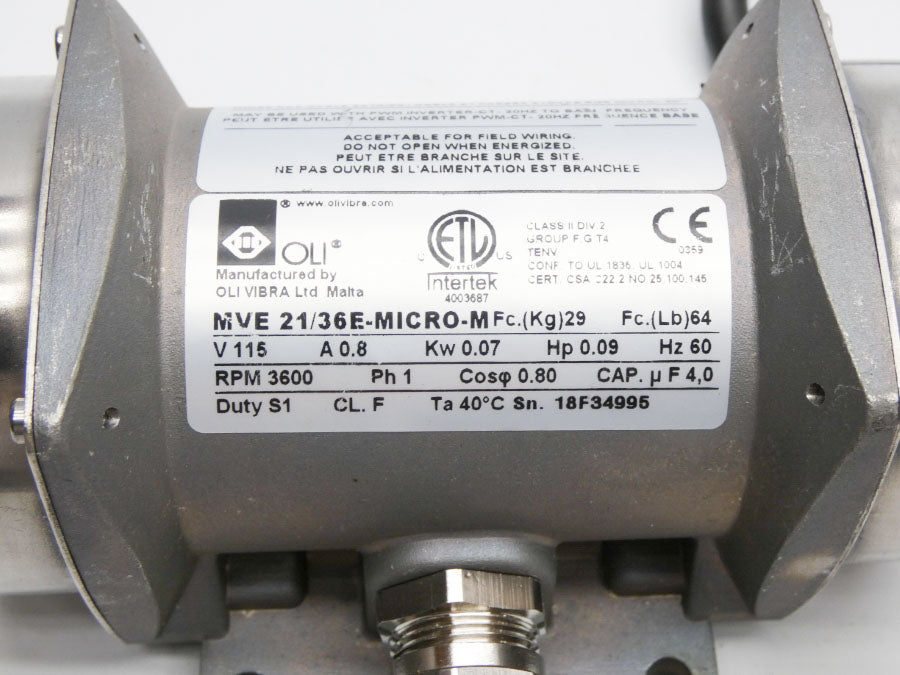 OLI MVE21/36E-MICRO-M 115V 0.8A UNMP