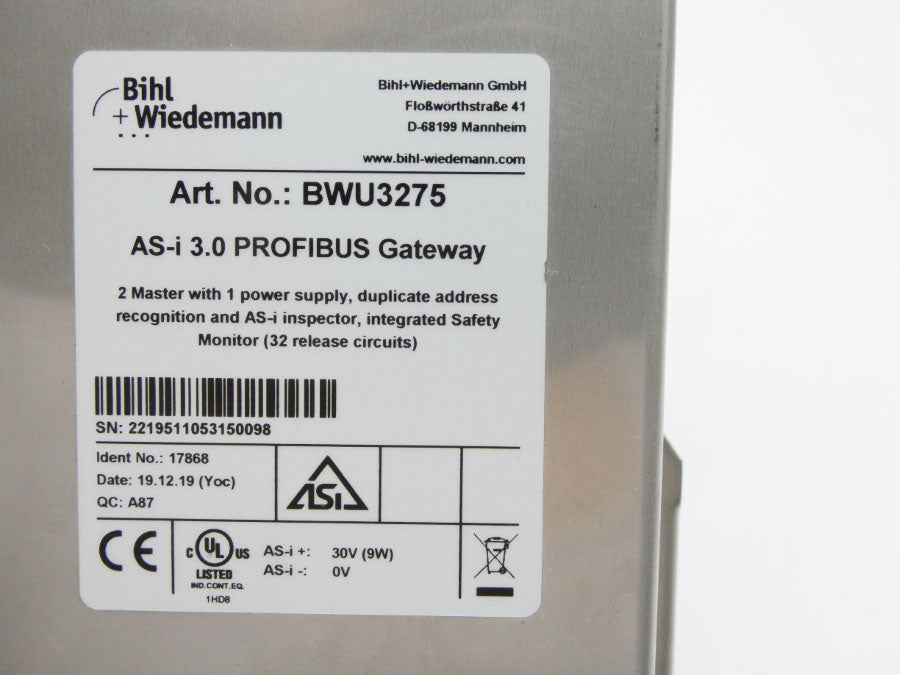 BIHL WIEDEMANN BWU3275 30V NSNP