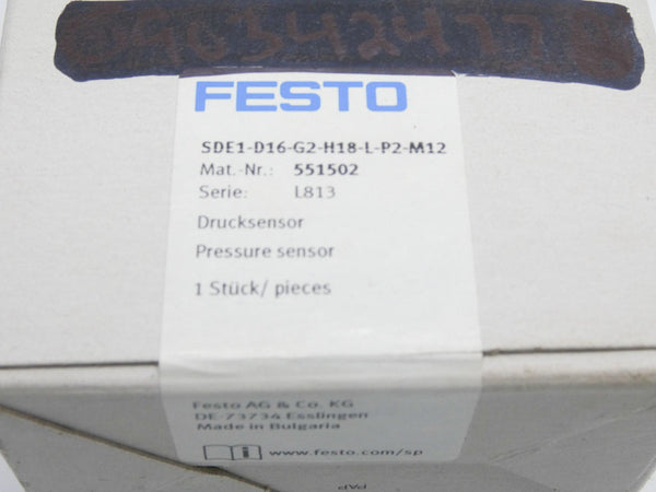 FESTO SDE1-D16-G2-H18-L-P2-M12 551502 NSFS