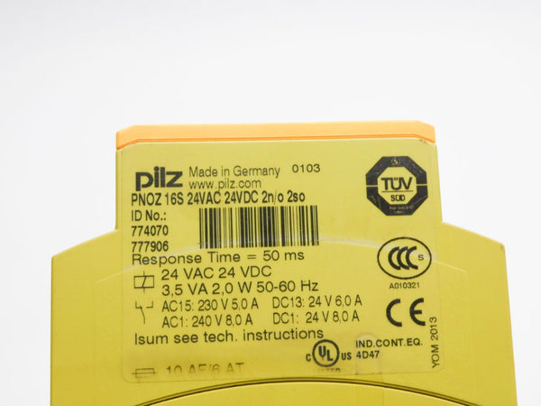 PILZ PNOZ-16S-24VAC-24VDC-2N/O-2SO 774070 24V 8.0A NSNP