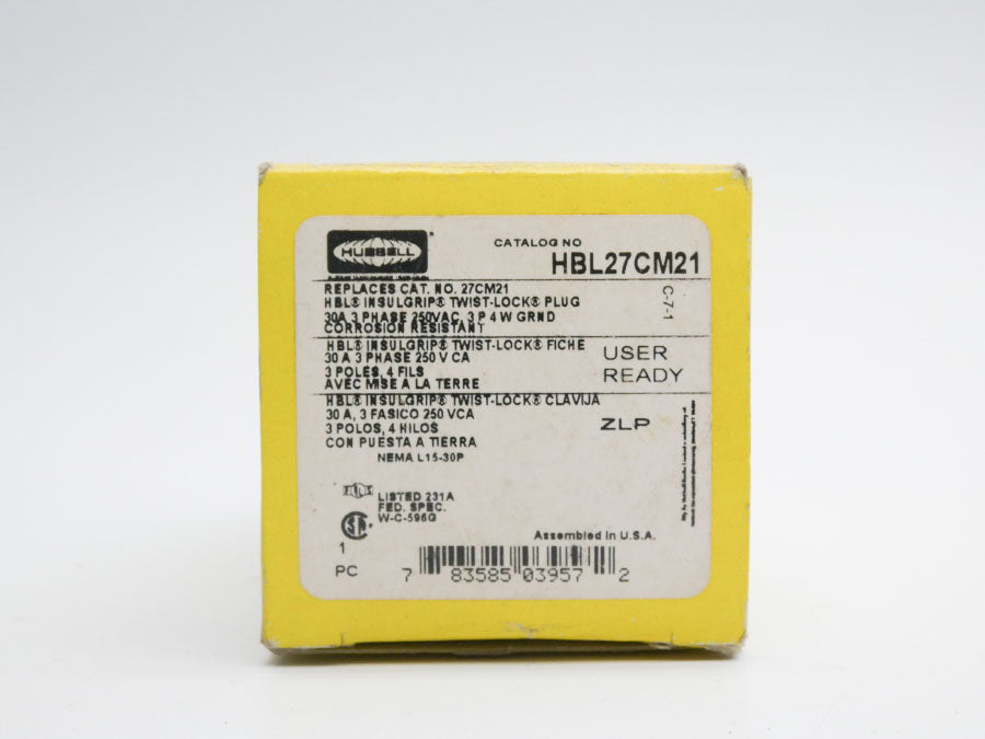 HUBBELL HBL27CM21 250VAC 30A NSMP
