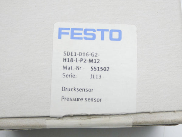 FESTO SDE1-D16-G2-H18-L-P2-M12 551502 15-30VDC NSMP