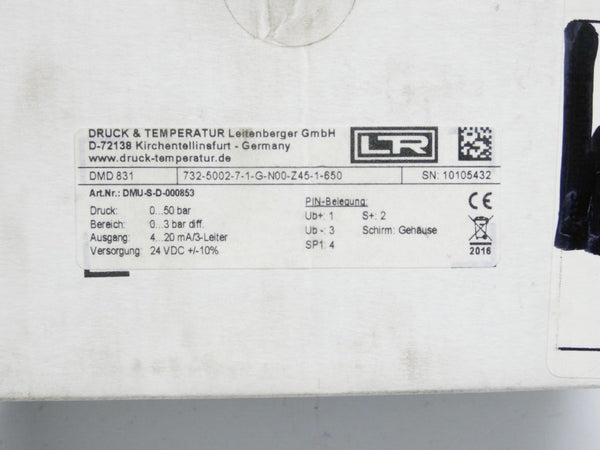 DRUCK&TEMPERATUR 732-5002-7-1-H-N00-Z45-1-650 DMU-S-D-000853 24VDC NSMP