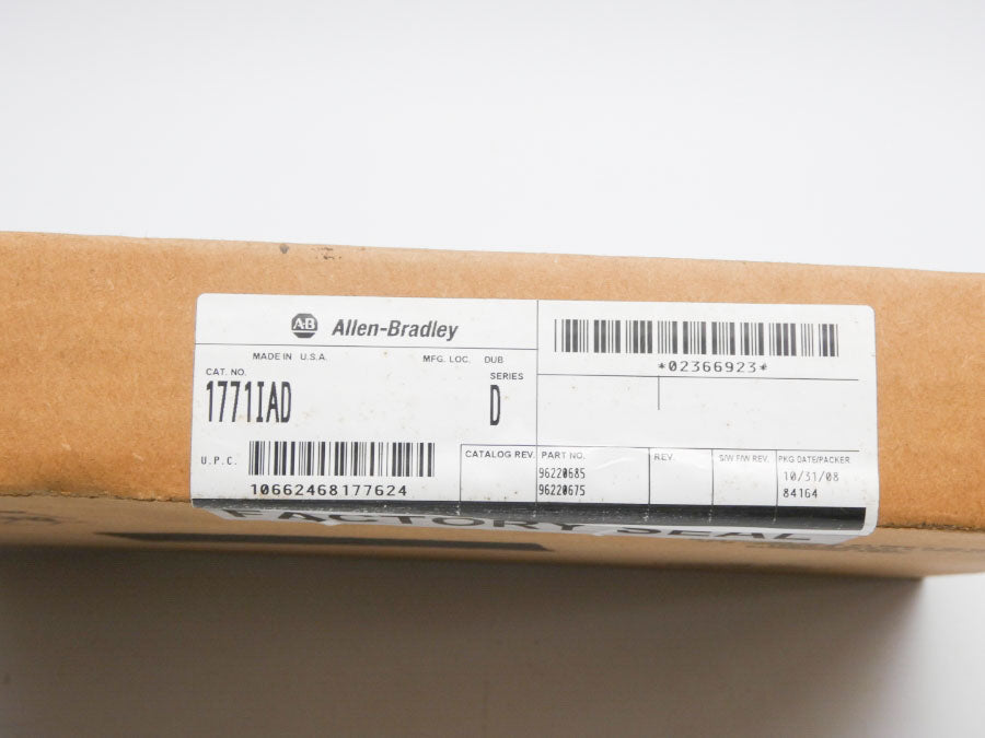 ALLEN BRADLEY 1771-IAD SER. D DATE: 2008 NSFS