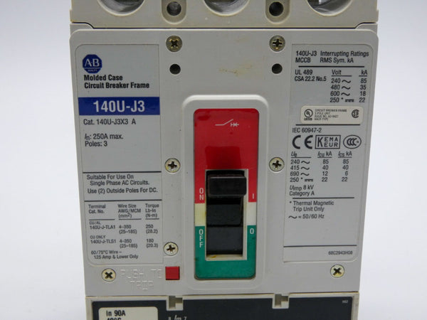 INDUSTRIAL SPARE PART 140U-J3D3-C90 SER. A 480V 250A (BR/WH) NSMP