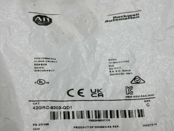 INDUSTRIAL SPARE PART 42GRC-9203-QD1 SER. C 70-264VAC/DC NSMP