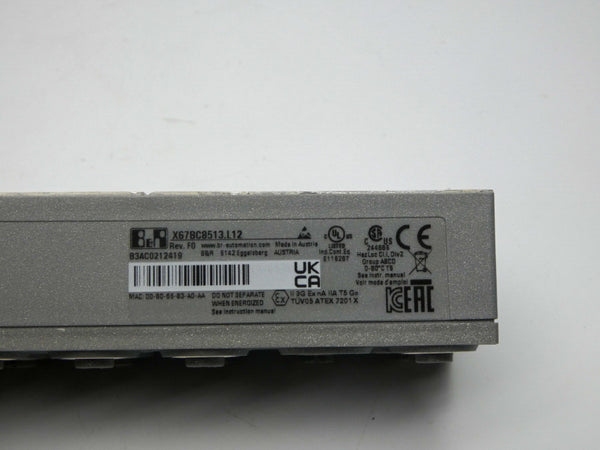 B&R AUTOMATION X67BC8513.L12 REV. F0 NSMP