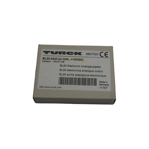 TURCK BL20-2AO-U(-10/0�+10VDC) 6827033 VER. VN-01-05 NSFS