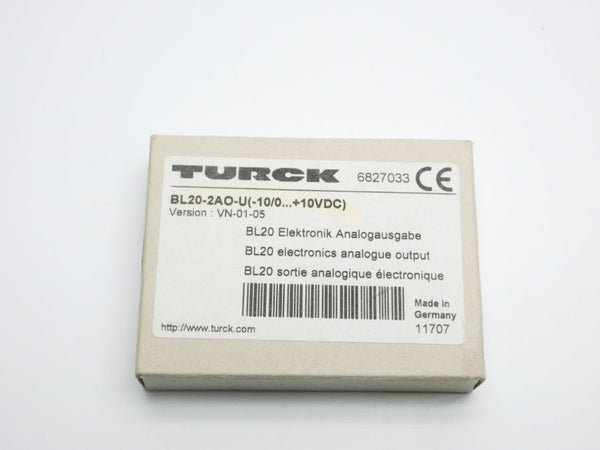 TURCK BL20-2AO-U(-10/0�+10VDC) 6827033 VER. VN-01-05 NSFS