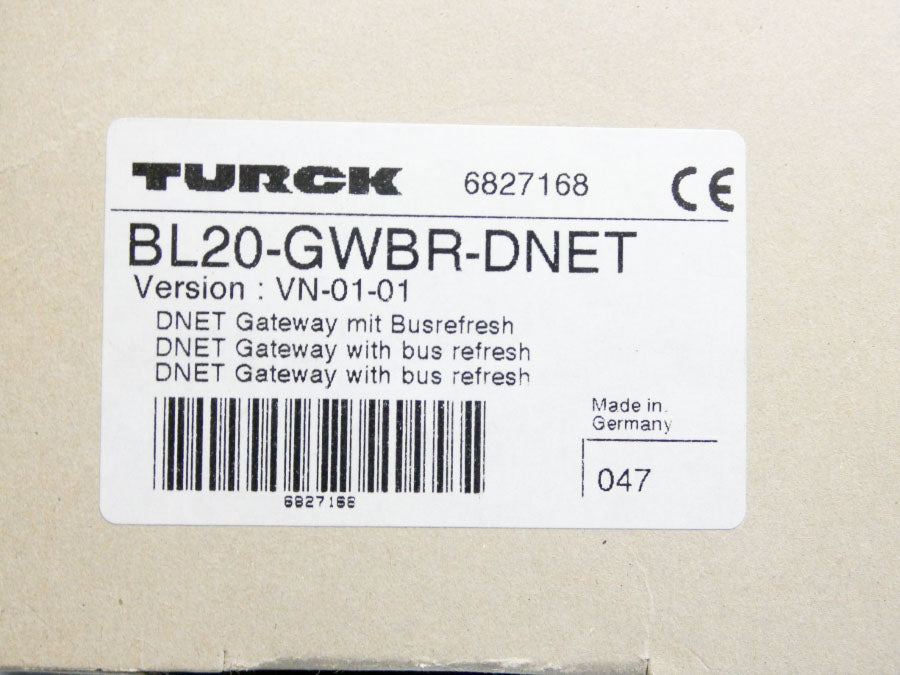 TURCK BL20-GWBR-DNET 6827168 F/W V5.07 VER. VN-01-01 24VDC NSMP