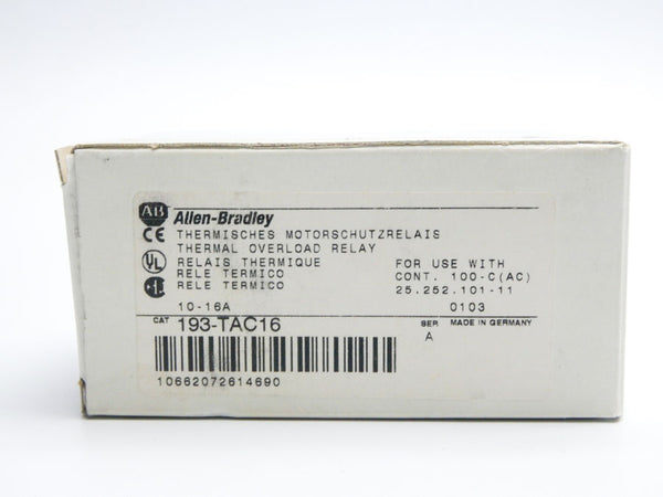 INDUSTRIAL SPARE PART 193-TAC16 SER. A 690V 10-16A (WH) NSMP
