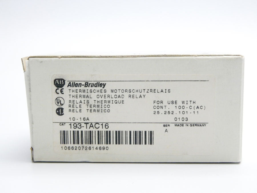 ALLEN BRADLEY 193-TAC16 SER. A 690V 10-16A (WH) NSMP