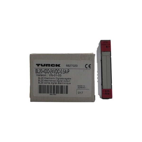 TURCK BL20-4DO-24VDC-0.5A-P 6827023 VER. VN-01-03 24VDC 0.5A NSMP
