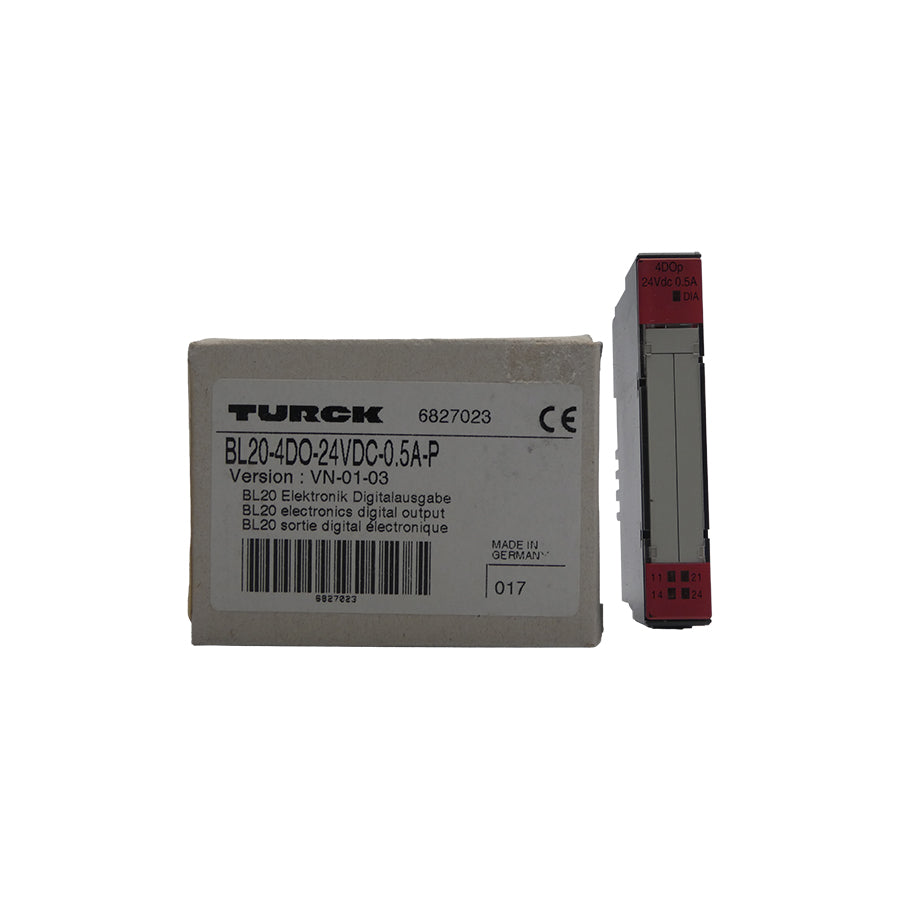 TURCK BL20-4DO-24VDC-0.5A-P 6827023 VER. VN-01-03 24VDC 0.5A NSMP