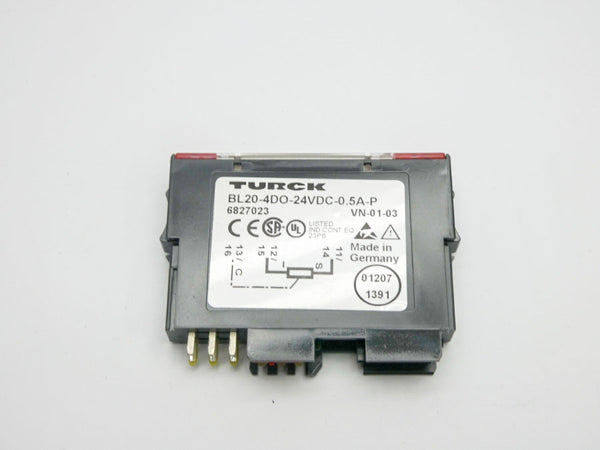 TURCK BL20-4DO-24VDC-0.5A-P 6827023 VER. VN-01-03 24VDC 0.5A NSMP