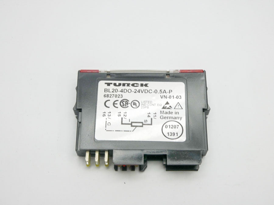 TURCK BL20-4DO-24VDC-0.5A-P 6827023 VER. VN-01-03 24VDC 0.5A NSMP