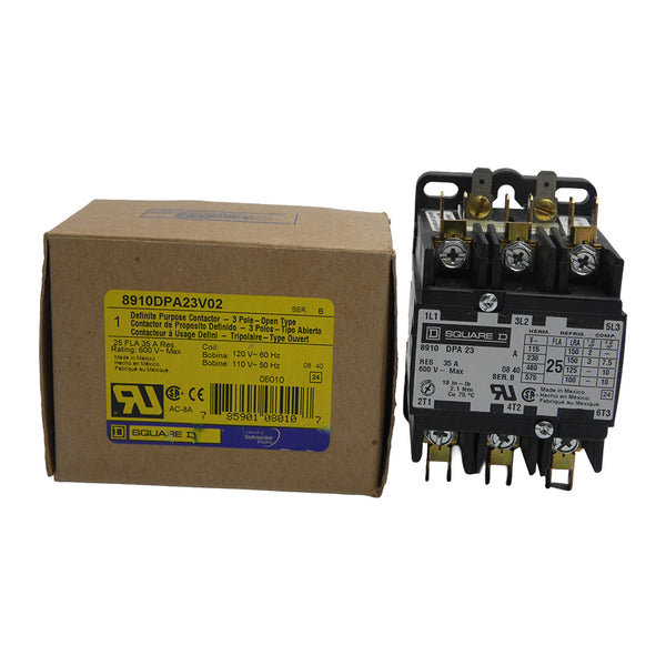 SQUARE D 8910DPA23V02 SER. B 110/120V 25A NSMP