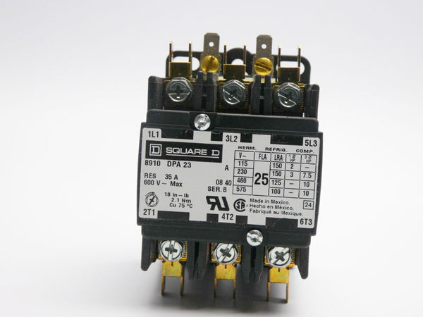 SQUARE D 8910DPA23V02 SER. B 110/120V 25A NSMP