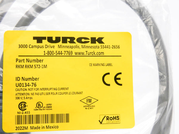 TURCK RKMRKM572-1M U0134-76 300V 5A NSMP