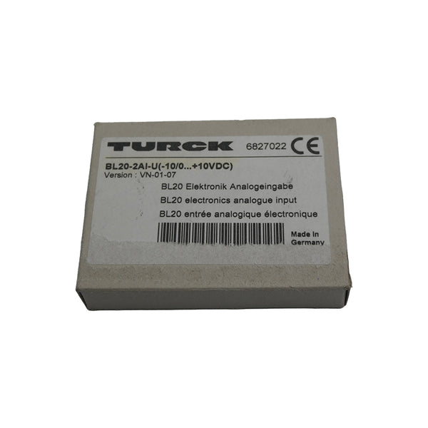 TURCK BL20-2AI-U(-10/0�+10VDC) 6827022 VER. VN-01-07 NSFS