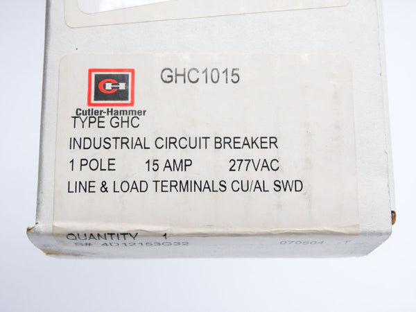 CUTLER-HAMMER GHC1015 277VAC 15A NSMP