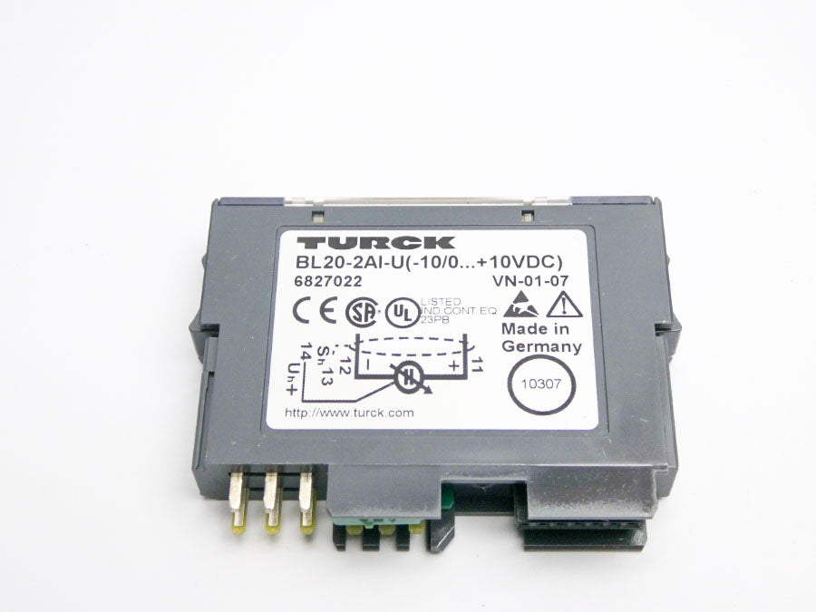 TURCK BL20-2AI-U(-10/0�+10VDC) 6827022 VER. VN-01-07 NSMP