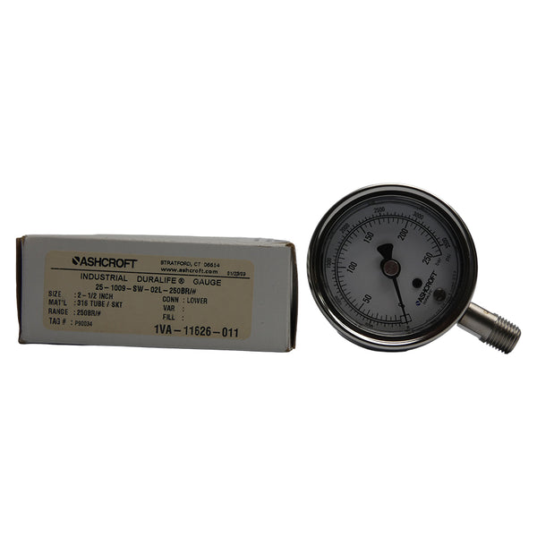 ASHCROFT 25-1009-SW-02L-250BR/# 250PSI NSMP