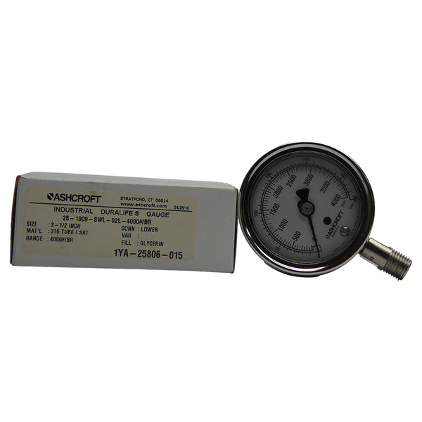 ASHCROFT 25-1009-SWL-02L-4000#/BR 4000PSI NSMP