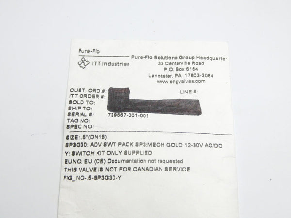 ITT .5-SP3G30-Y 12-30VAC/DC 0.1A NSNP