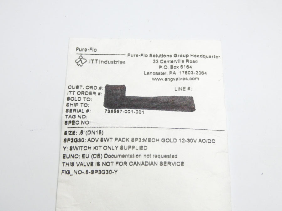 ITT .5-SP3G30-Y 12-30VAC/DC 0.1A NSNP