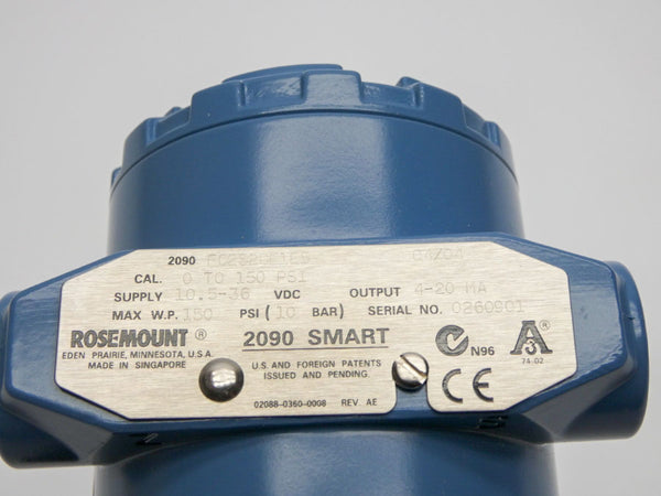 ROSEMOUNT 2090FG2S2DE1E5 10.5-36VDC 0-150PSI NSMP