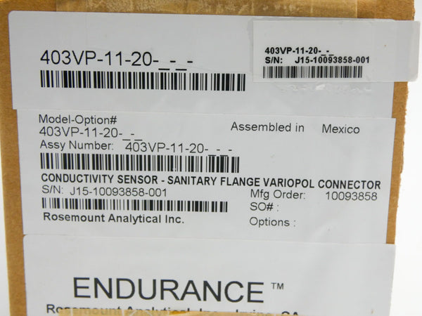 ROSEMOUNT 403VP-11-20 250PSI NSMP