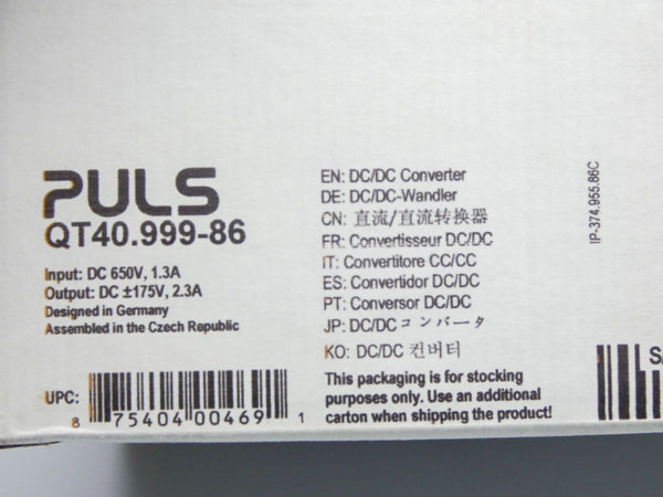 PULS QT40.999-86 650VDC 2.3A NSMP