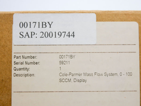 COLE-PARMER 00171BY 5.12VDC (0-100SCCM) NSMP