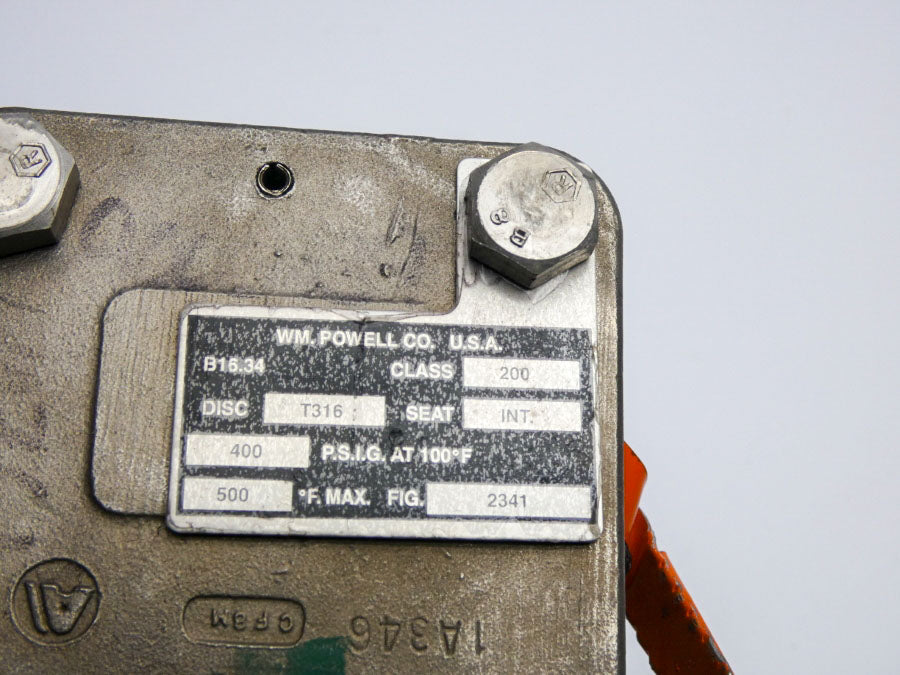 WM. POWELL CO. B16.34 400PSI 1" NSNP