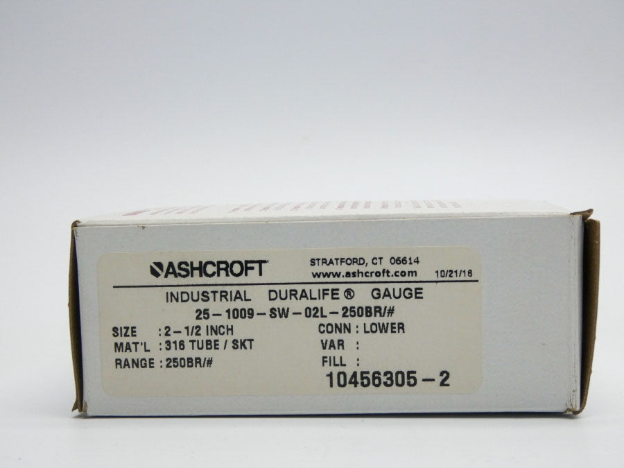 ASHCROFT 25-1009-SW-02L-250BR# 3500PSI NSMP