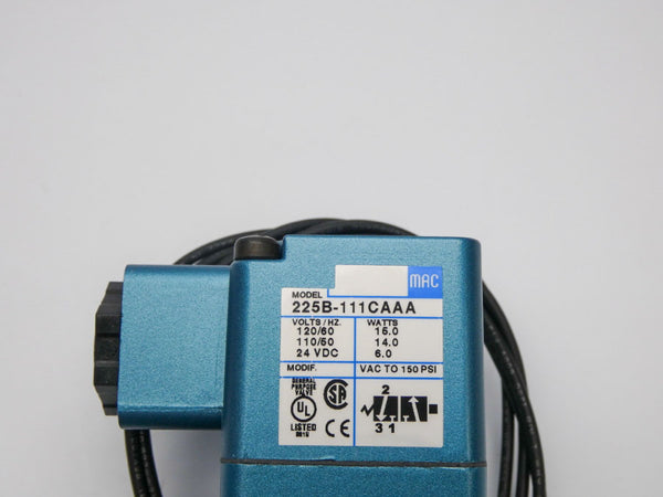 MAC 225B-111CA 24-110/120V 150PSI NSMP
