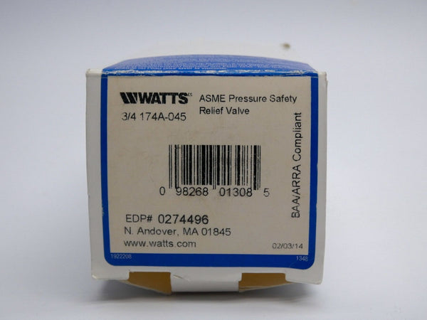 WATTS 0274496 174A-045 3/4" 45PSI NSMP