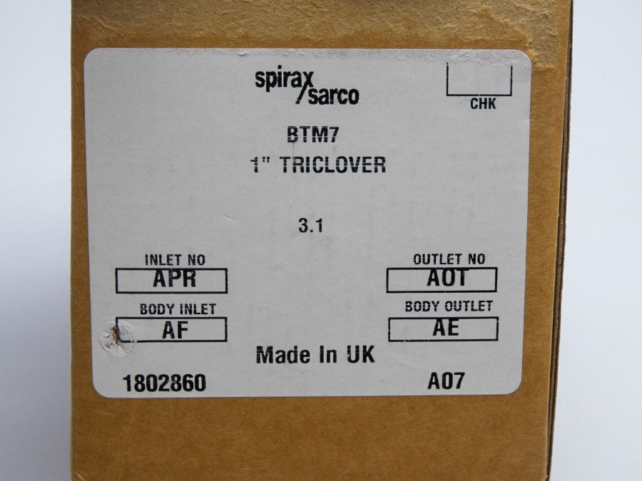 SPIRAX SARCO 1802860 BTM7 3.1 145PSI 1" NSMP