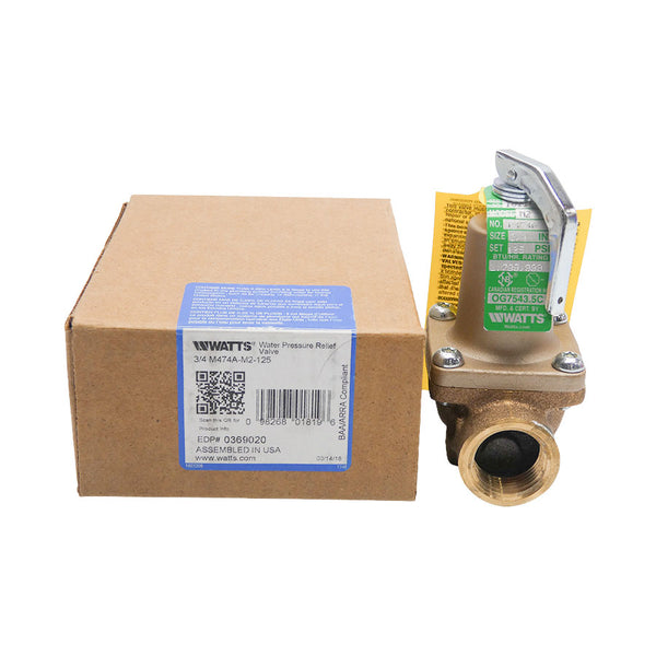 WATTS 0369020 M474A-M2-125 125PSI 3/4" NSMP